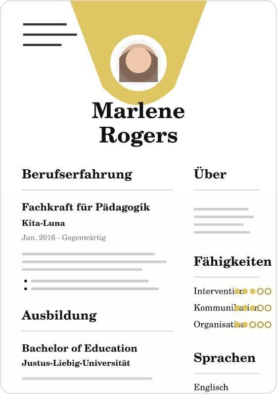 Lebenslaufvorlage Fokus